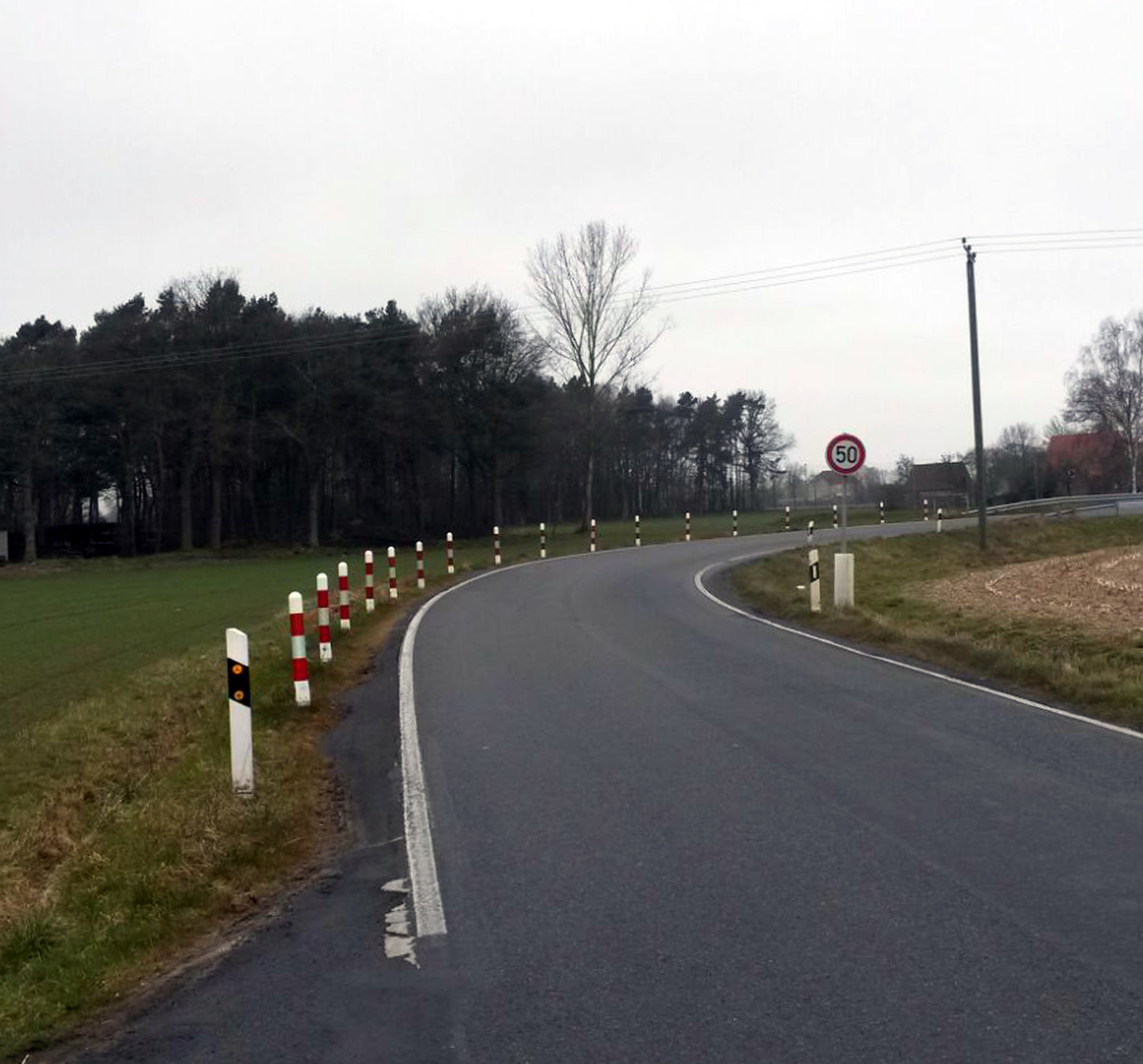 Flexipoller an der Strecke