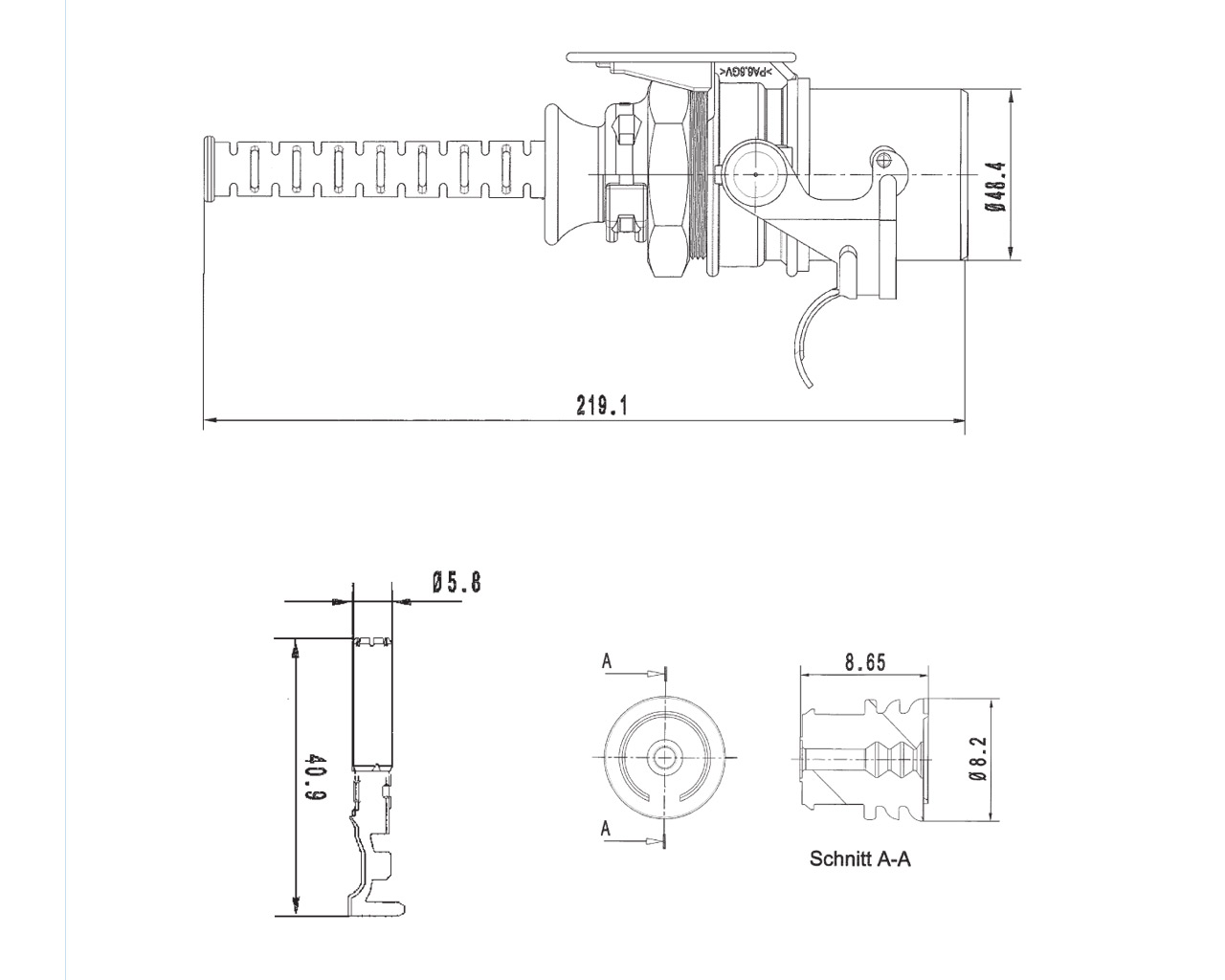 ABS-Stecker 5-polig tech. Zeichnung abs stecker 3